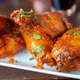 Plate of buffalo chicken wings